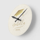 2024モダン金ゴールドグラッドキャップキープサケ ラウンド壁時計 (傾斜)