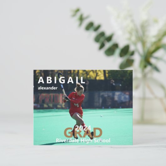 2024ラクロス写真卒業のお知らせ ポストカード (スタンド正面)