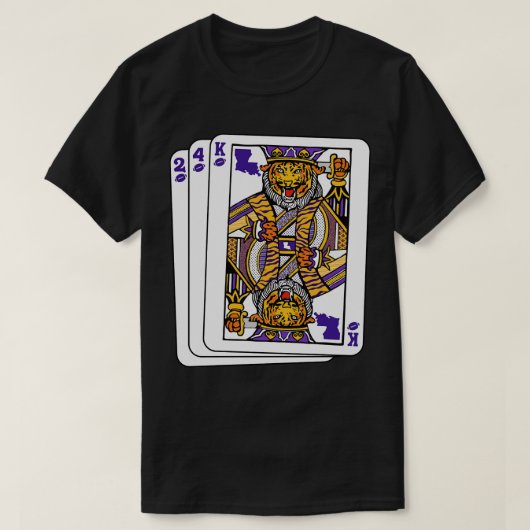 2024ルイジアナ遊タイガーキング素晴らしのカード Tシャツ (デザイン正面)