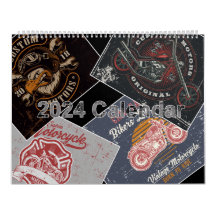 2024レトログランジオートバイカレンダー