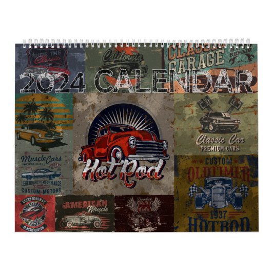 2024レトログランジスタイル改造カレンダー カレンダー (カバー)