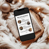 2024レトロ年レビュー写真クリスマスカード シーズンカード