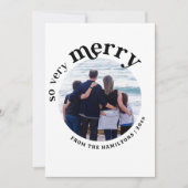 2024レトロ年レビュー写真クリスマスカード シーズンカード (正面)