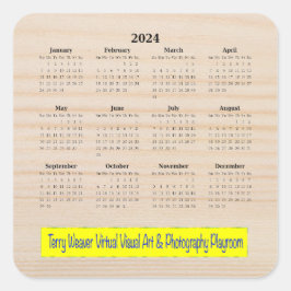 2024ロゴ12か月カレンダースクエアステッカー スクエアシール