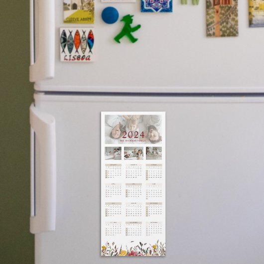 2024ワイルドフラワーフォトカレンダー磁気カード