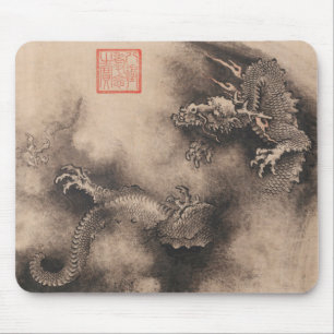 2024中国の年新年ドラゴンの絵画MP マウスパッド