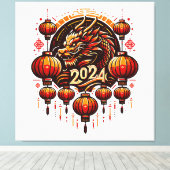 2024中国の年明け キャンバスプリント (インサイチュ (ウッドフロア))