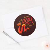 2024中国の年正月ドラゴンラージ3" ラウンドシール (封筒)