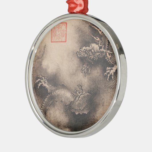 2024中国の年Rオーナメントのドラゴン絵画年 メタルオーナメント (左)