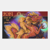 2024中国の〔占星術の〕十二宮図辰年新年 長方形シール (正面)
