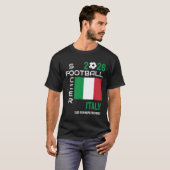 2024任意の年イタリアITALIAサッカー名前をカスタムする Tシャツ (正面フル)