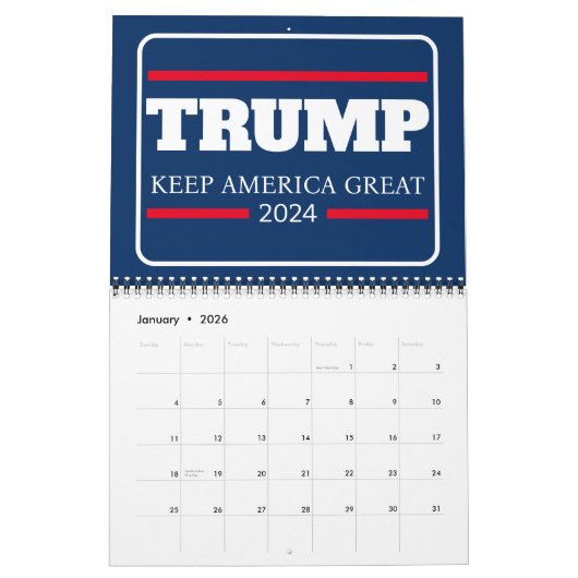 2024保年の素晴らし投票 カレンダー (1月 2026)