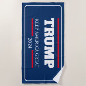 2024保年の素晴らし投票 ビーチタオル (正面)