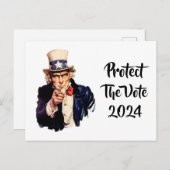 2024保護年の投票はがき ポストカード (正面/裏面)