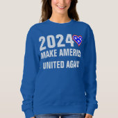2024再びアメリカ統一されたをTシャツにする スウェットシャツ (正面)