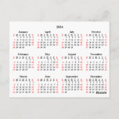 2024写真はがきお気に入りのカレンダー ポストカード (裏面)