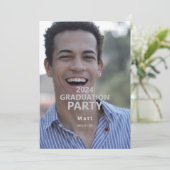 2024写真シンプル卒業党招待状 招待状 (スタンド正面)