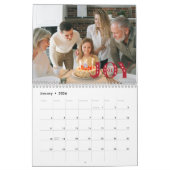 2024写真モダン自分の家族を作成 カレンダー (1月 2026)