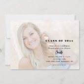 2024写真卒業手書きタイポグラフィ 招待状 (裏面)