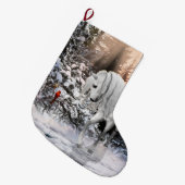 2024冬さまよい馬 ラージクリスマスストッキング (正面 (吊り時))