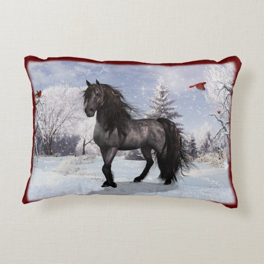 2024冬の休日フリーシアホースのカスタマイズ アクセントクッション (裏面)