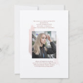 2024卒業バラ金ゴールドスクリプト2写真Grad 招待状 (裏面)