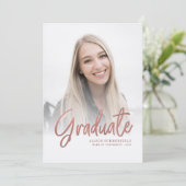 2024卒業バラ金ゴールドスクリプト2写真Grad 招待状 (スタンド正面)