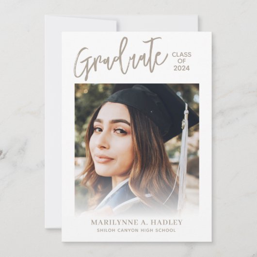 2024卒業パーティーの写真 招待状 (正面)