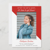 2024卒業パーティー オープンハウス フォト レッド 招待状 (正面)