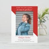 2024卒業パーティー オープンハウス フォト レッド 招待状 (スタンド正面)