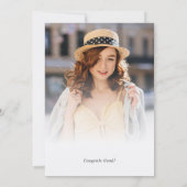 2024卒業式ミニマル写真パーティー 招待状 (裏面)