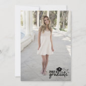 2024卒業生発表カード5枚の写真 招待状 (正面)