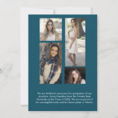 2024卒業生発表カード5枚の写真 招待状 (裏面)