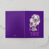 2024国際的年の女子デー:フェミ祝ニニ 箔グリーティングカード (外側レイダウン)