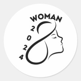 2024国際的年の女性デー ラウンドシール