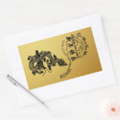 2024国際的年中国の初のVrecSドラゴン 長方形シール (封筒)