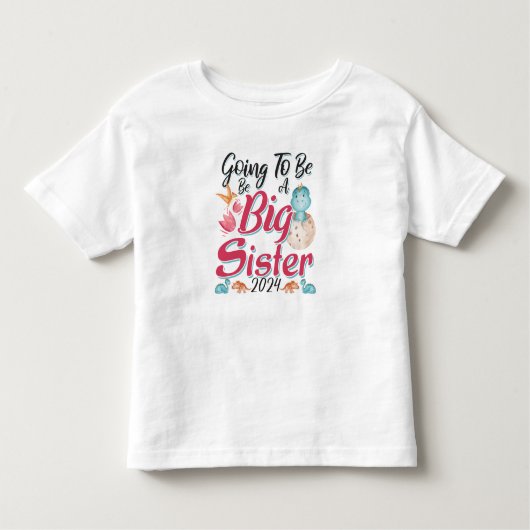 2024大姉妹になる – 恐竜 トドラーTシャツ (正面)