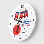 2024大統領の年選ランニング挙、マン版 ラージ壁時計 (傾斜)