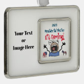 2024大統領の年選挙だ来! シルバープレートフレームオーナメント (右)