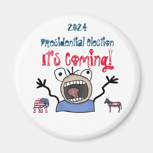 2024大統領の年選挙だ来! マグネット (正面)