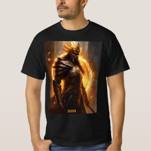 2024太陽の年のメンズ2024年の皆既日食戦士 Tシャツ