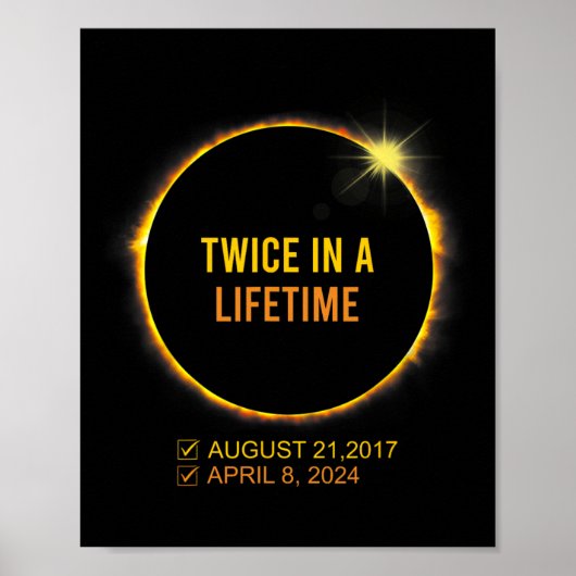2024太陽の年の生涯で2回食太陽の食 ポスター (正面)