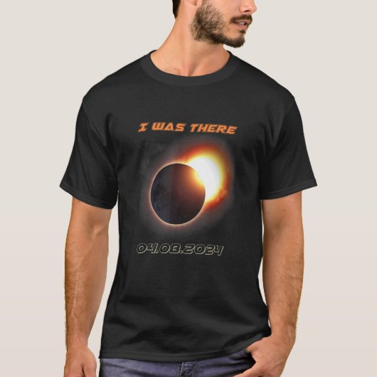 2024太陽の年の皆既日食 Tシャツ (正面)