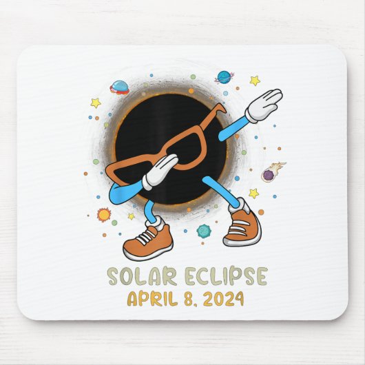 2024太陽の年の総おもしろい食の子供へ対象 マウスパッド (正面)