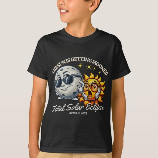2024太陽の年4月の日食 Tシャツ (正面)