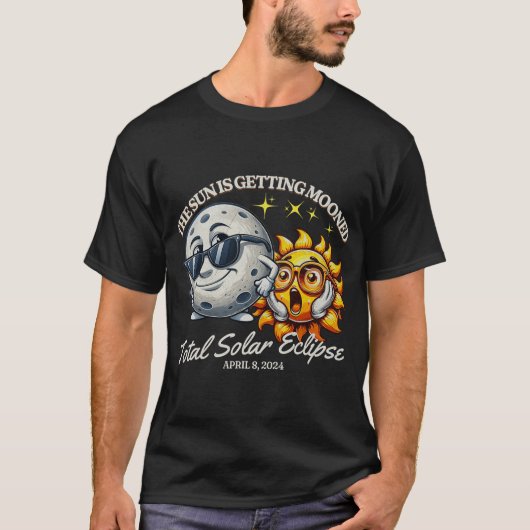 2024太陽の年4月の日食 Tシャツ (正面)