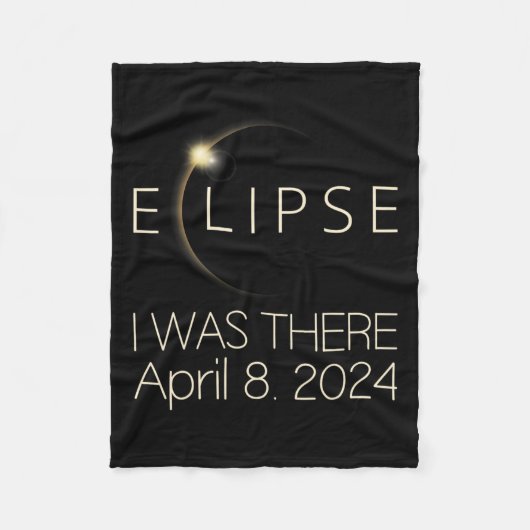 2024太陽の年4月8日の合計太陽の フリースブランケット (正面)