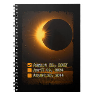 2024太陽の年4月8日のEclipseチェックリスト ノートブック