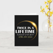 2024太陽の年Eclのライフタイムで2回のEclipseおもしろい太陽の カード (黄色い花)