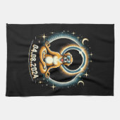 2024太陽の日食犬 キッチンタオル (横)